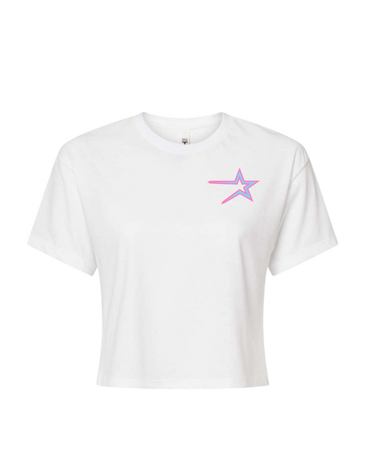 Northstars Baby Blue star Cropped T-Shirt (Women's)