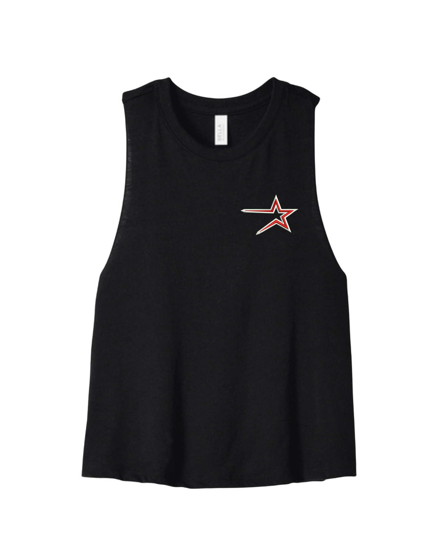 Northstars Racerback Cropped Tank Top (embroidered logo)
