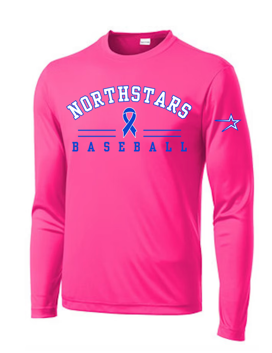 Northstars Breast Cancer Awareness Performance Long Sleeve Tee - Adult