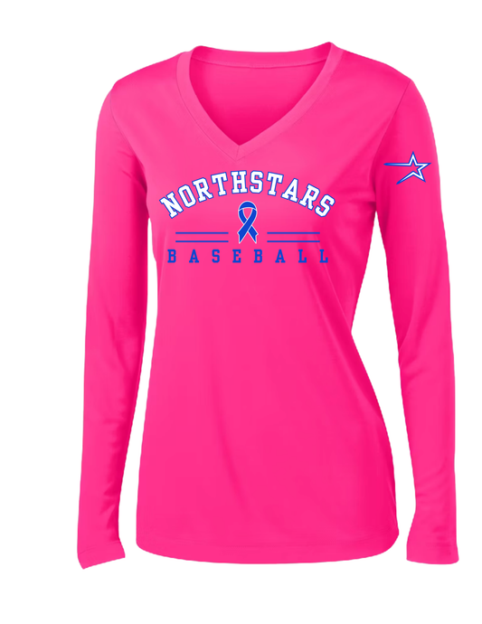 Northstars Breast Cancer Awareness Performance Long Sleeve Tee - Women's