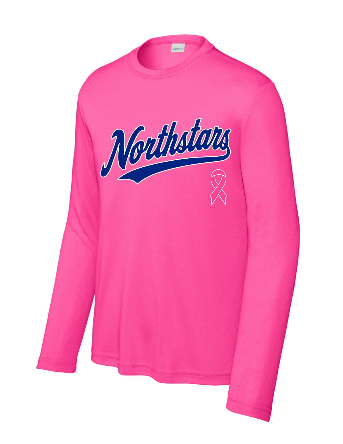 Northstars Performance Long Sleeve Tee - Youth - Breast Cancer Awareness