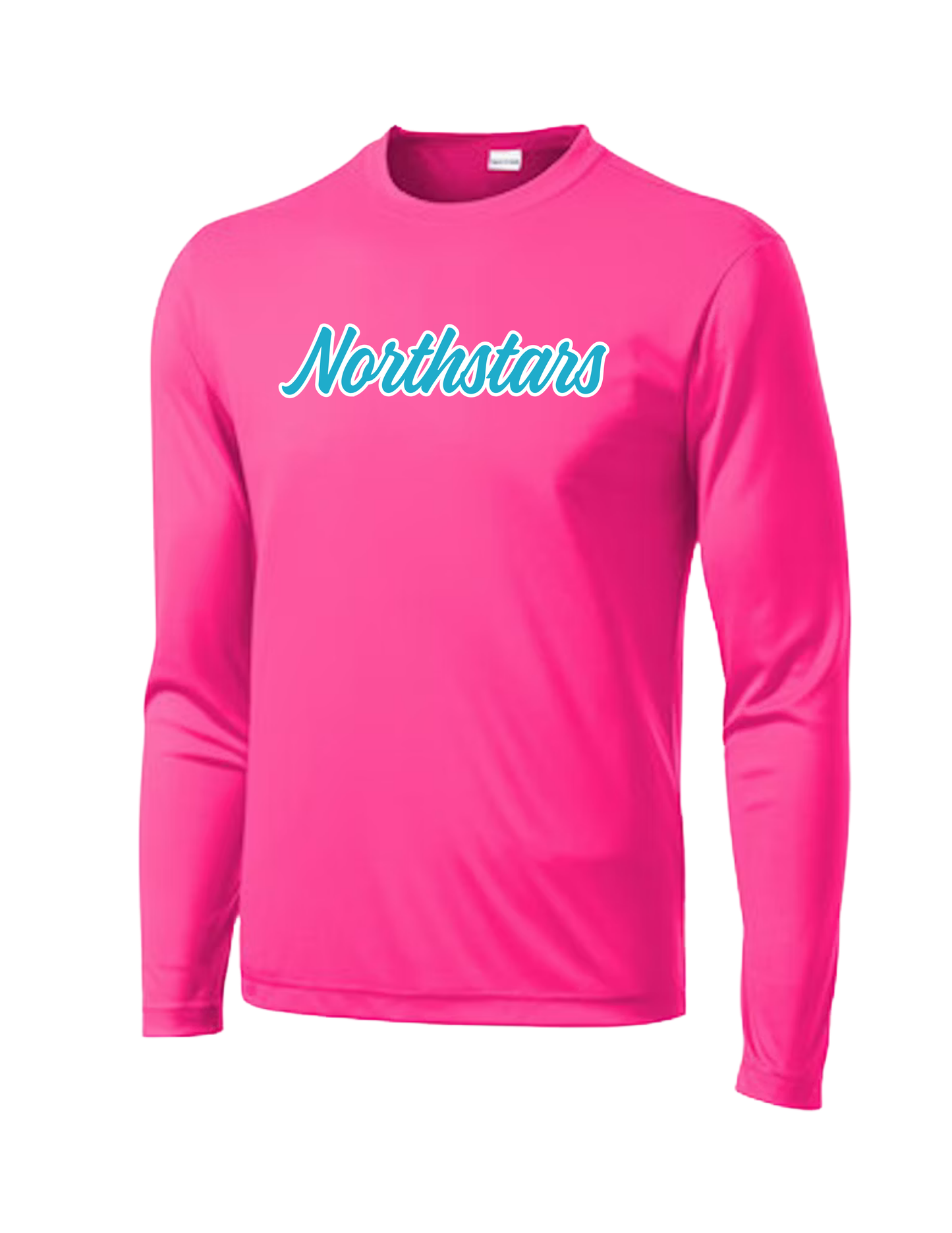 Northstars Pink & Teal Performance Long Sleeve Tee