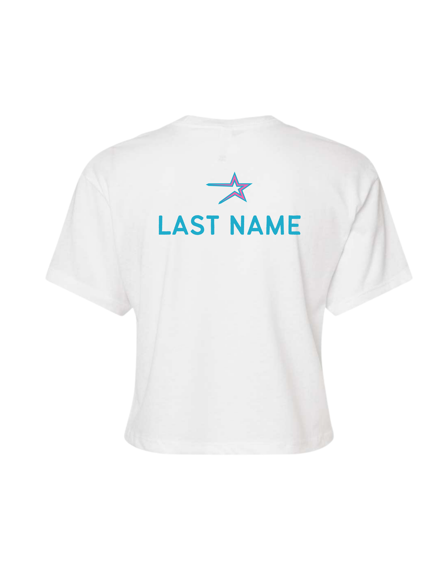 Northstars Pink & Teal Cropped T-Shirt (Women's)
