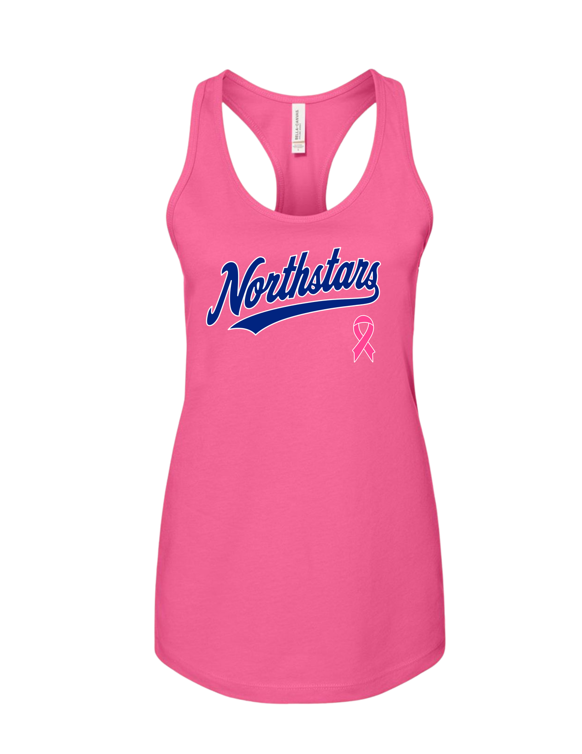 Northstars Racerback Cotton Tank Top - Breast Cancer Awareness
