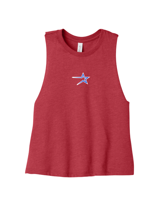 Northstars Racerback Cropped Tank Top - Embroidered
