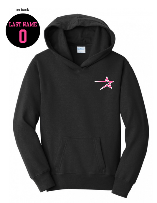 Northstars Youth Hoodie - Embroidered - Pink & Blue