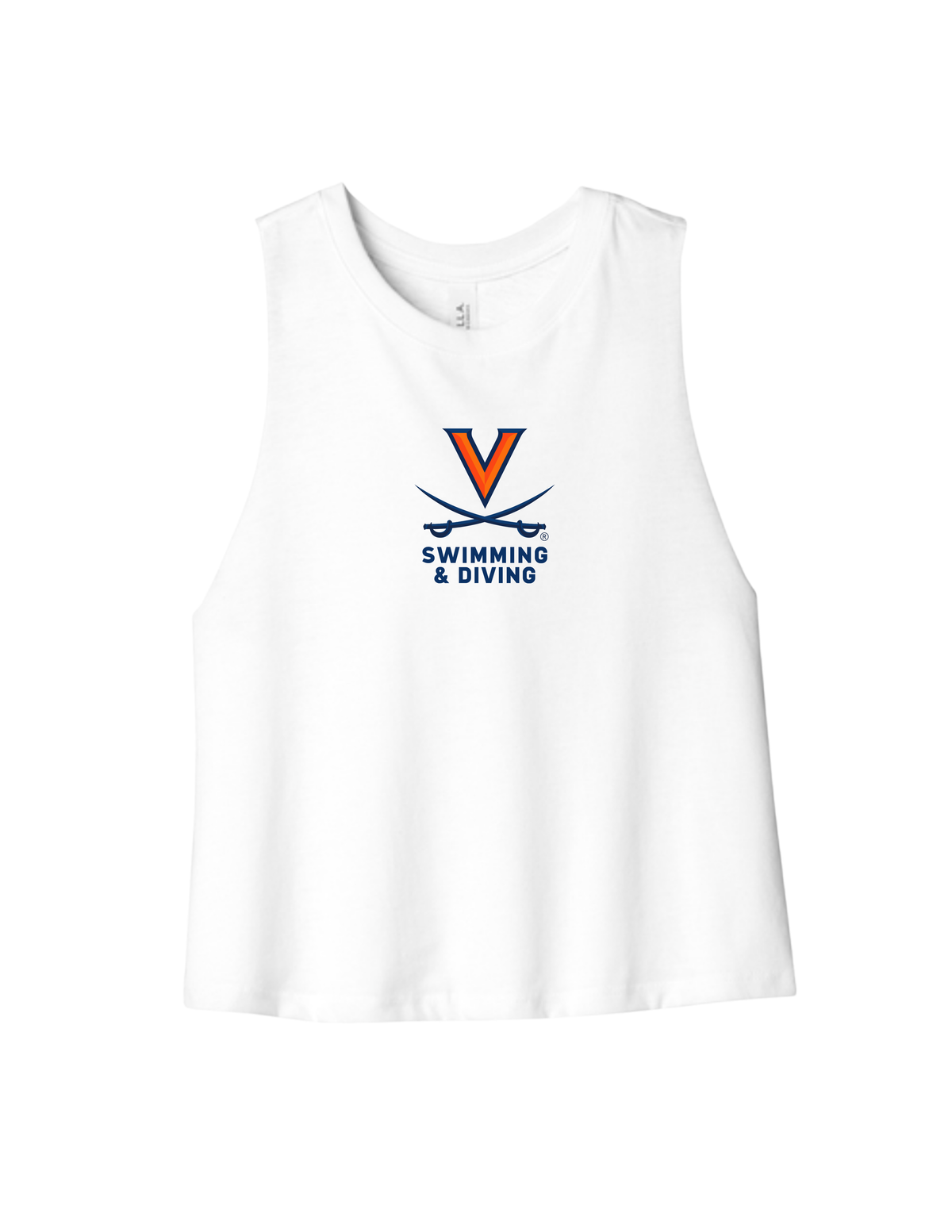 UVA Cropped Racerback Tank Top - Embroidered