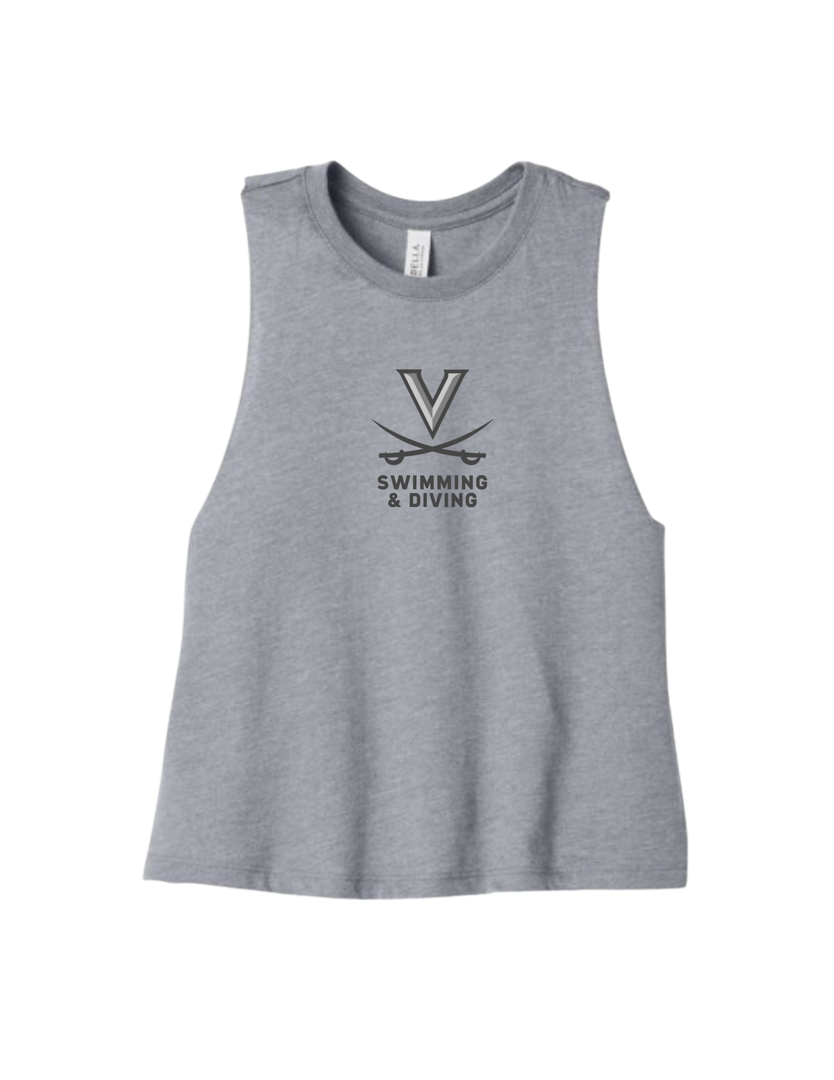 UVA Cropped Racerback Tank Top - Embroidered