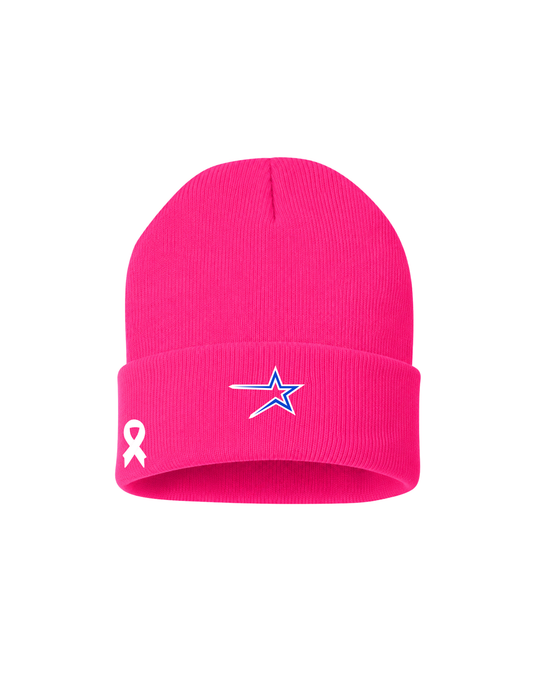 Northstars Beanie - Embroidered - Breast Cancer Awareness