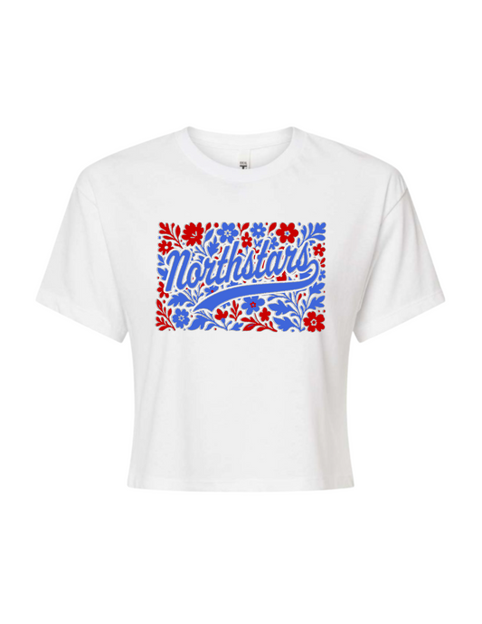 Northstars Floral Cropped T-Shirt (Women's)