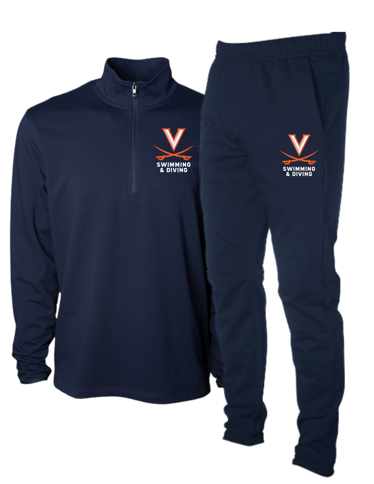 UVA Performance 1/4 Zip + Sweatpants Set - Embroidered - Men's
