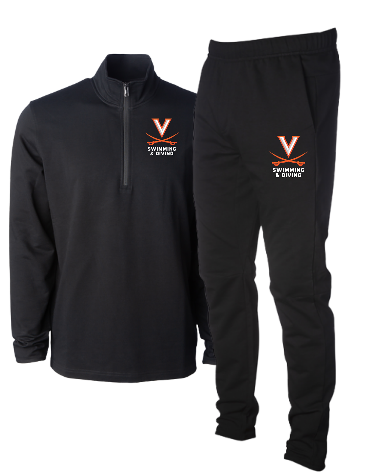 UVA Performance 1/4 Zip + Sweatpants Set - Embroidered - Men's