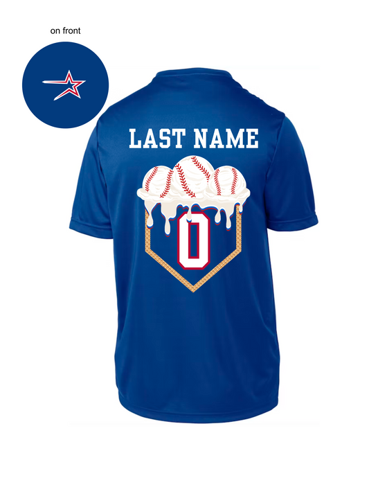 Northstars Baseball Ice Cream Scoop Performance Tee - Youth