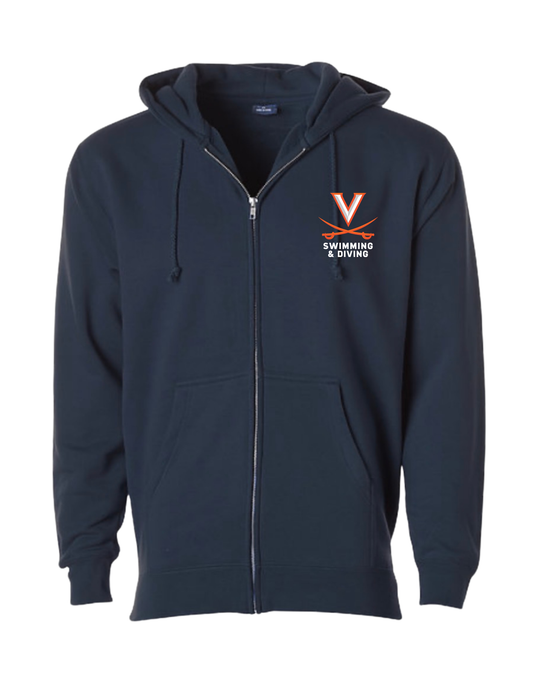 UVA Zip Up Hoodie - Embroidered - Men's / Unisex