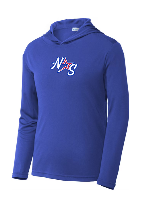 Northstars Longsleeve Hooded Performance Pullover - Royal Blue (Adult)