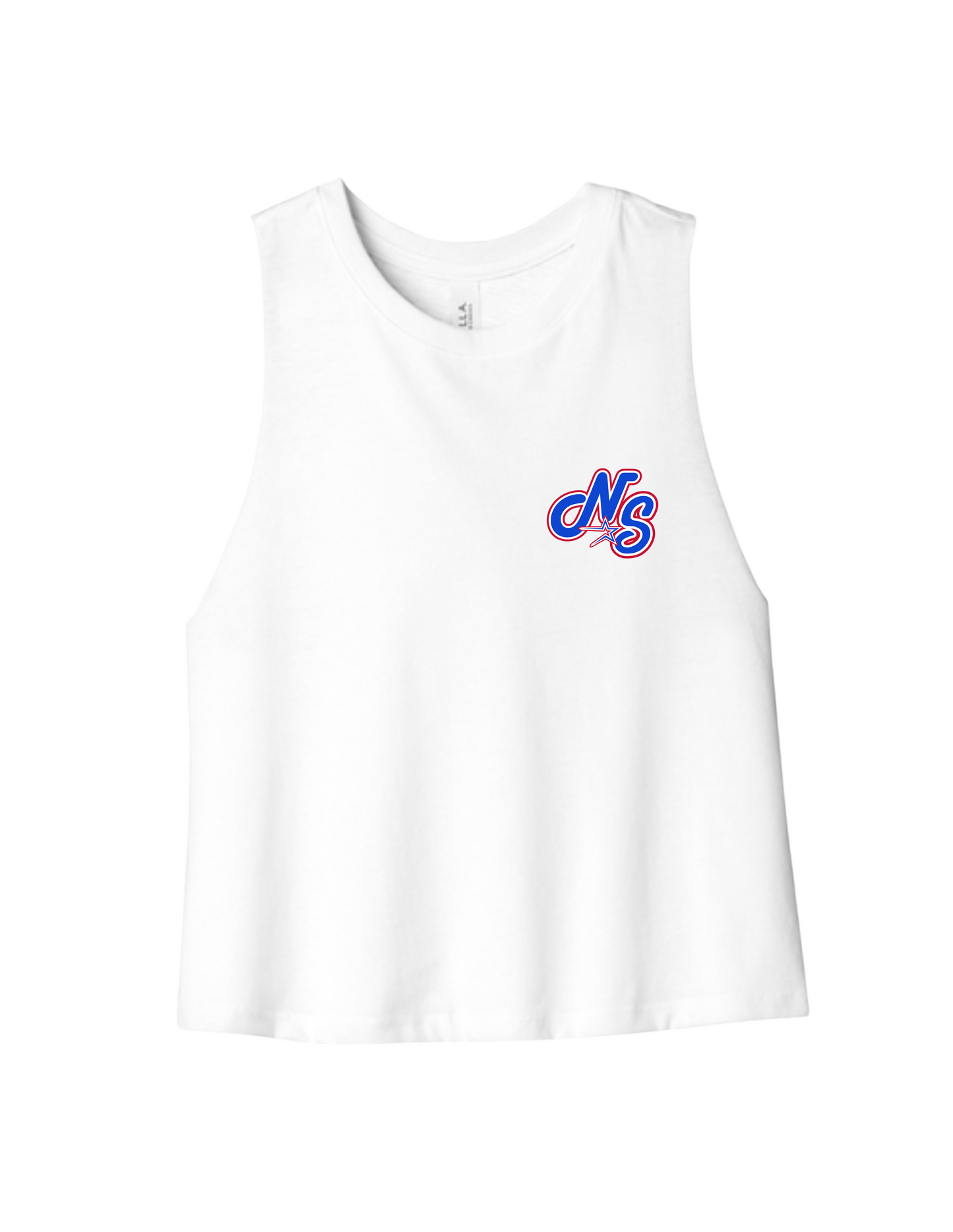 Northstars Racerback Cropped Tank Top (vinyl logo)