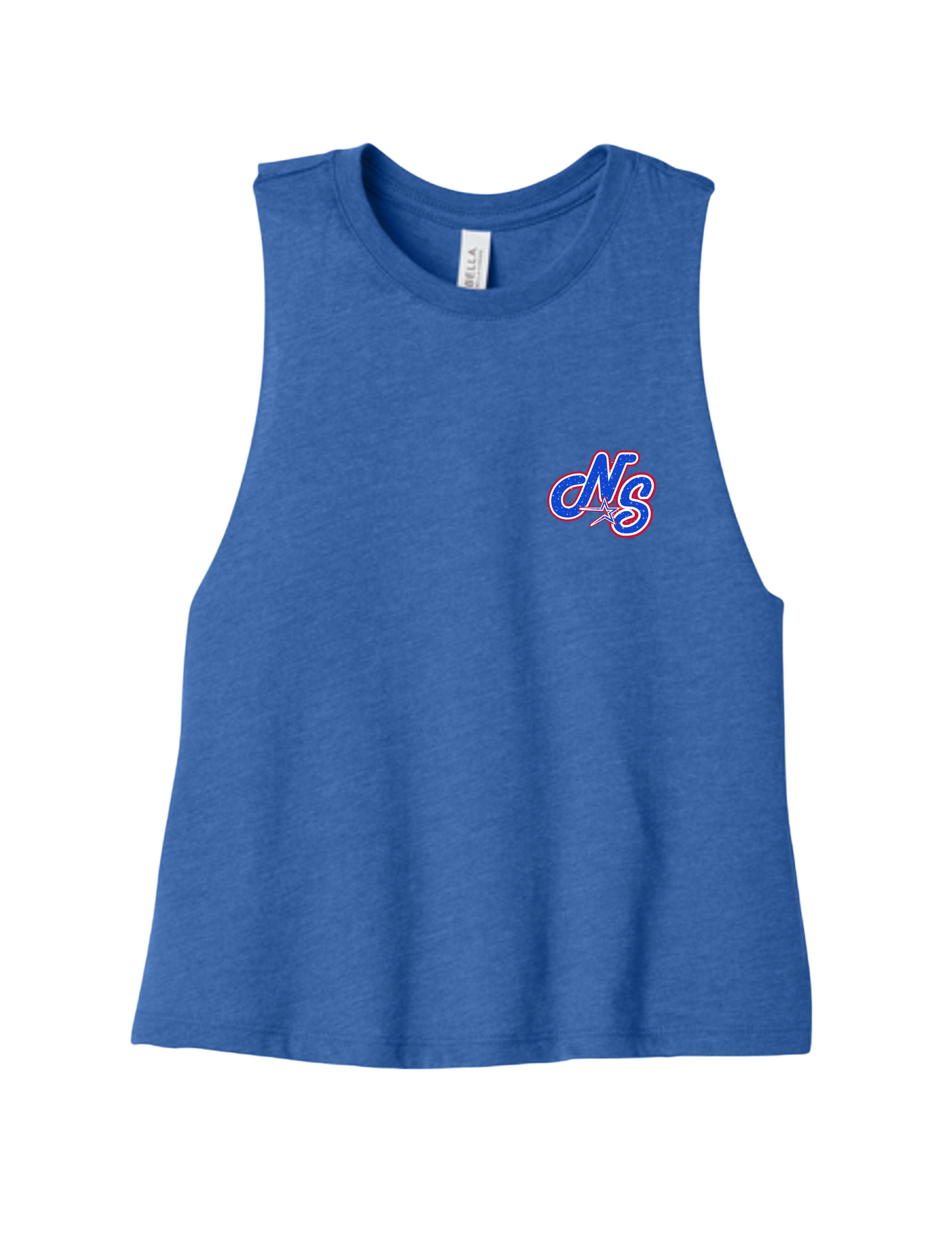 Northstars Racerback Cropped Tank Top (vinyl logo)