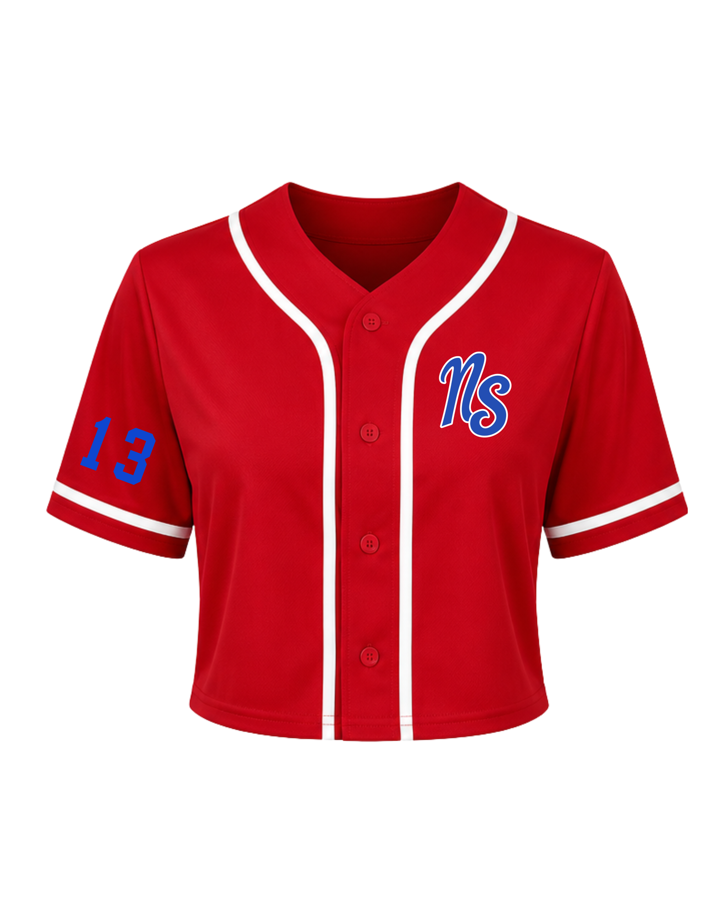 Northstars Women's Jersey Button Down Crop Top