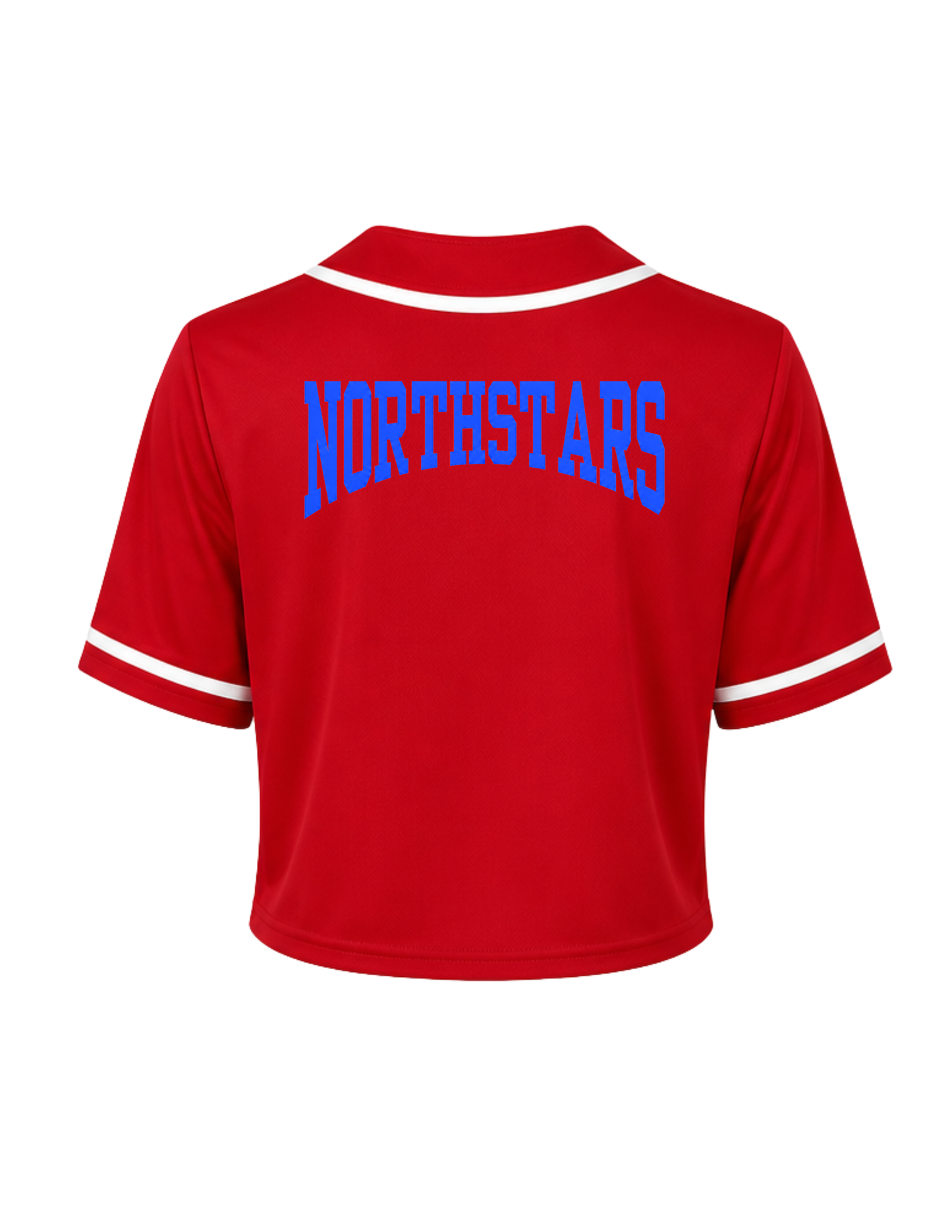 Northstars Women's Jersey Button Down Crop Top