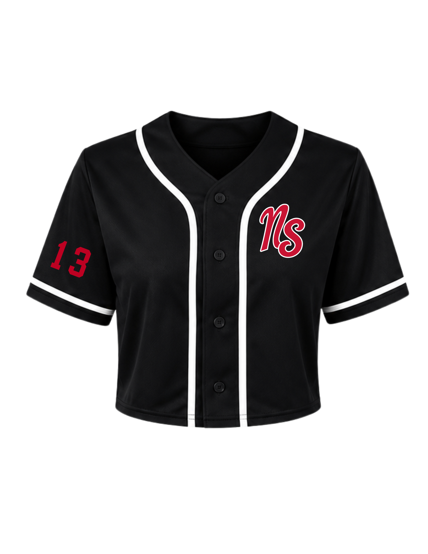 Northstars Women's Jersey Button Down Crop Top