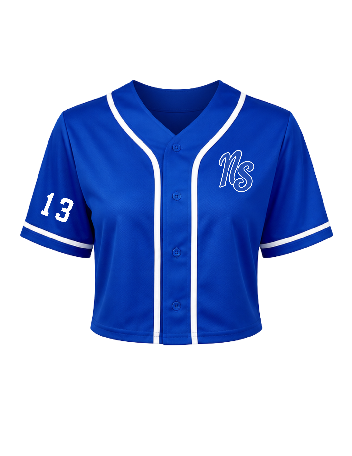 Northstars Women's Jersey Button Down Crop Top
