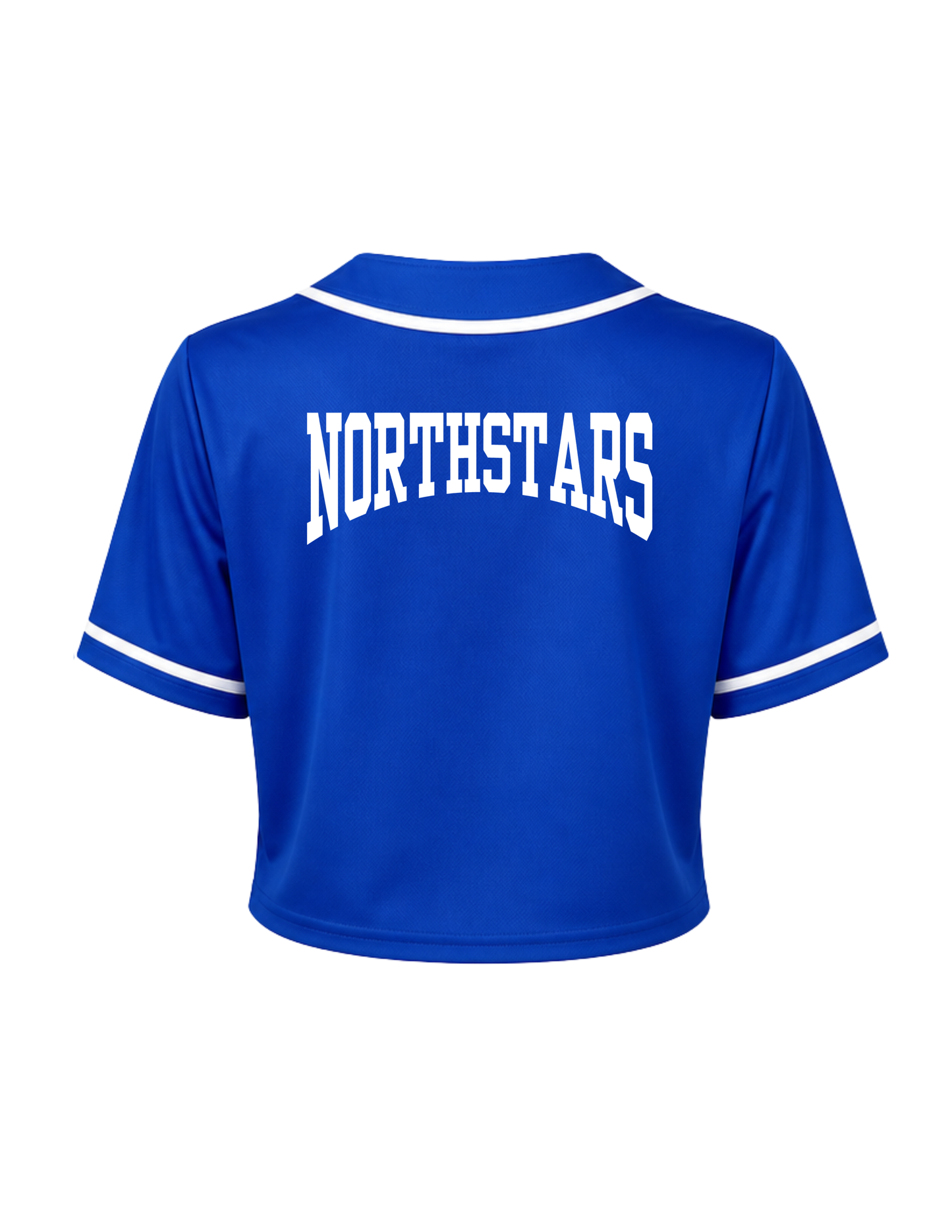 Northstars Women's Jersey Button Down Crop Top