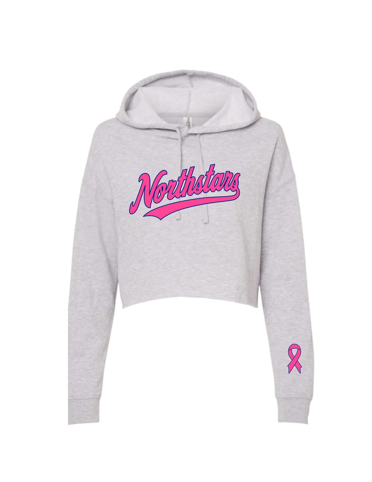 Northstars Lightweight Crop Hoodie - Women's - Pink & Blue