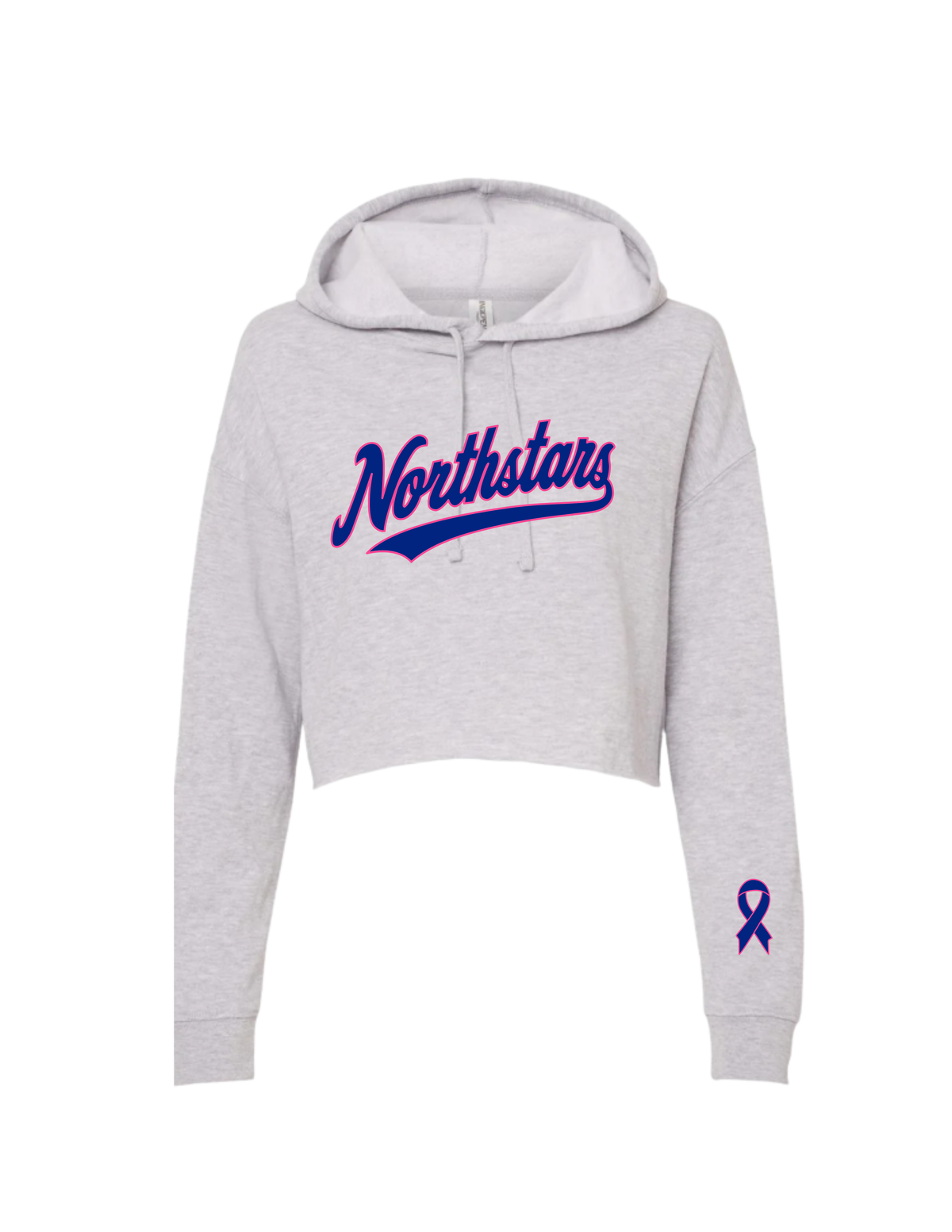 Northstars Lightweight Crop Hoodie - Women's - Pink & Blue