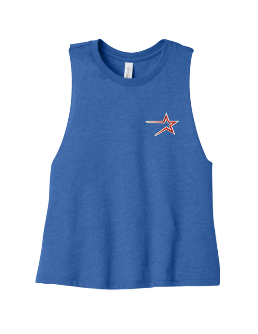 Northstars Racerback Cropped Tank Top (embroidered logo)