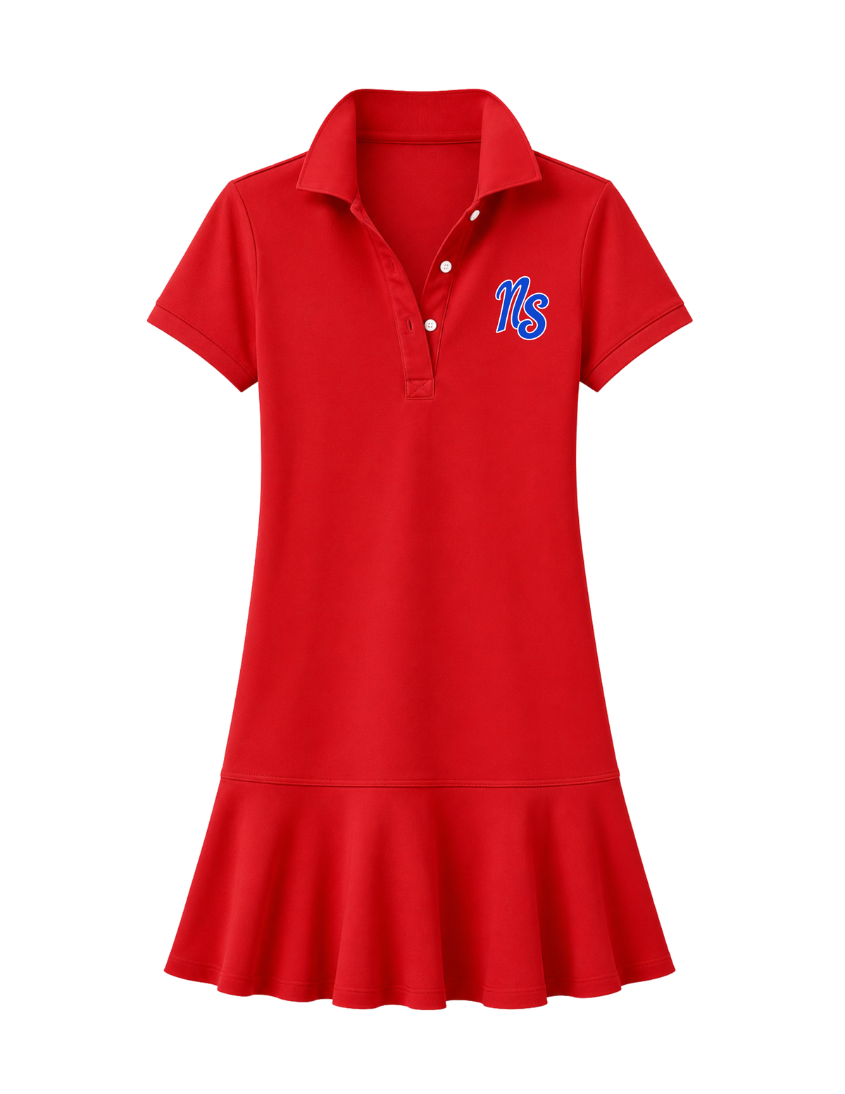 Northstars Women's Collared Tennis Dress - Embroidered