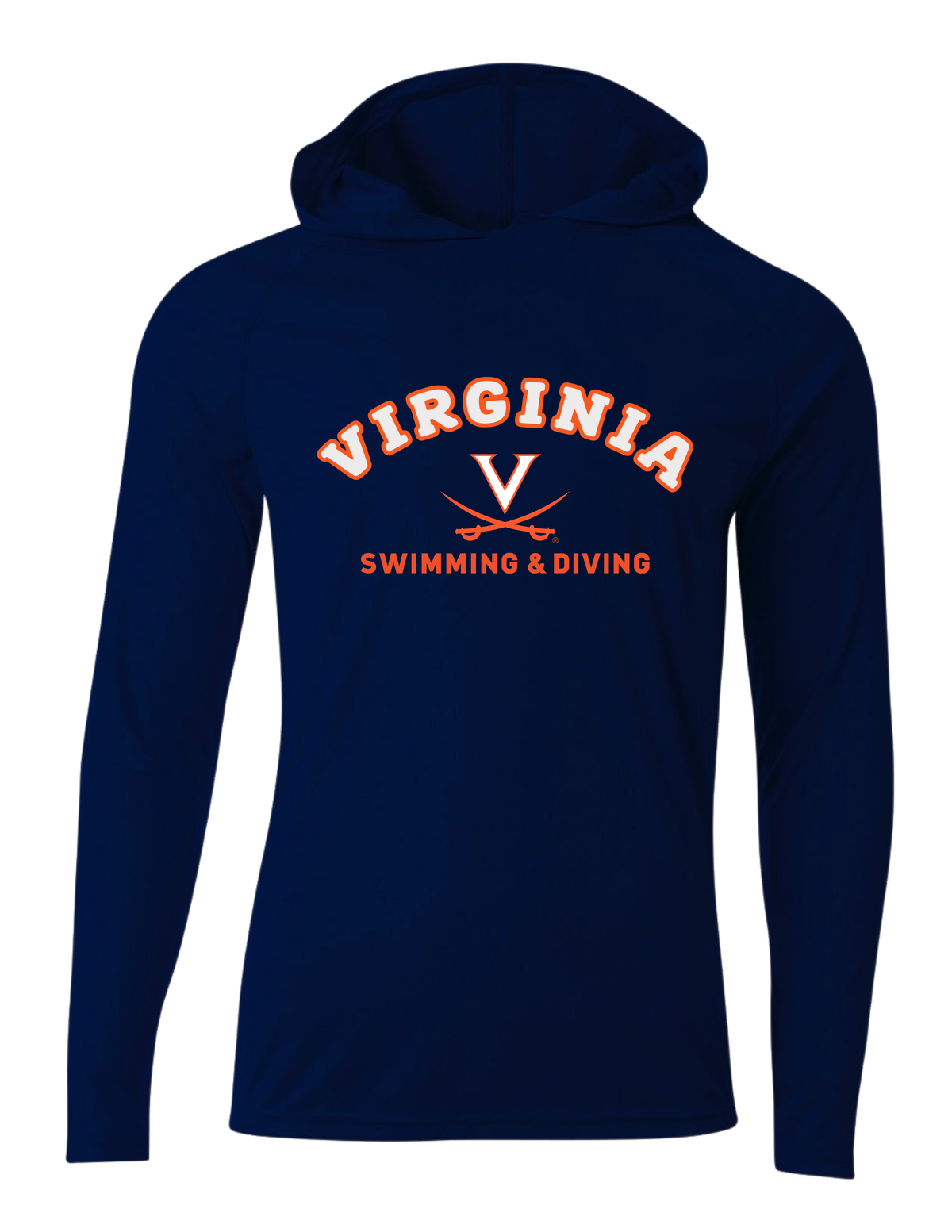 UVA Hooded Performance Long Sleeve Pullover - Men's / Unisex