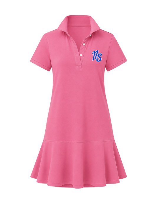 Northstars Women's Collared Tennis Dress - Embroidered