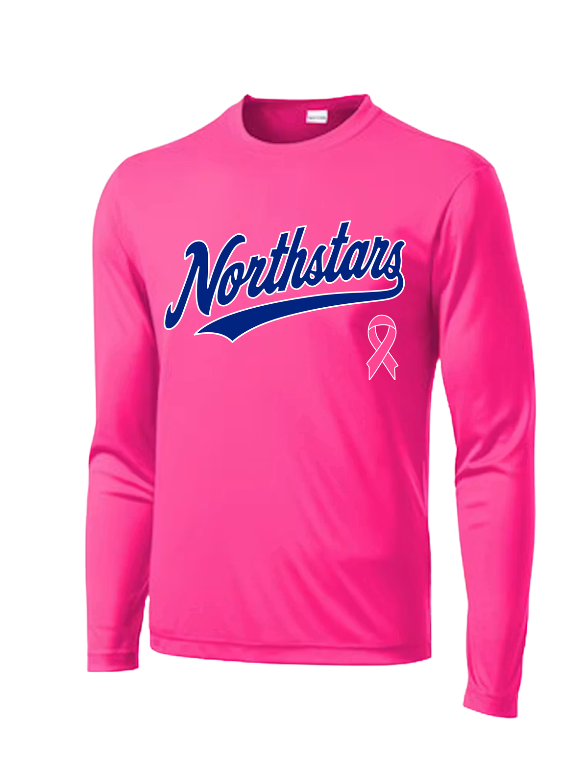 Northstars Performance Tee Long Sleeve - Adult - Breast Cancer Awareness