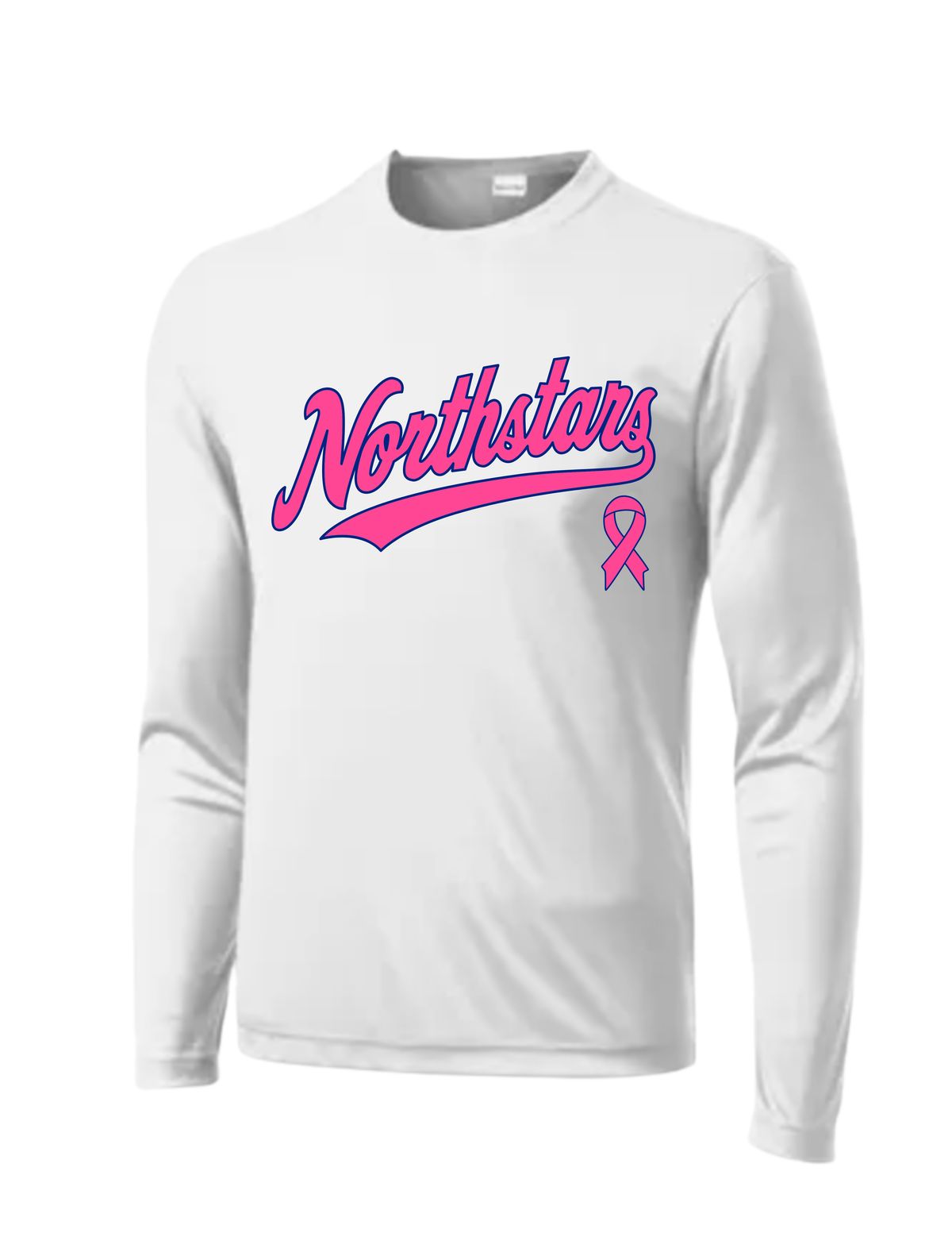 Northstars Performance Tee Long Sleeve - Adult - Breast Cancer Awareness