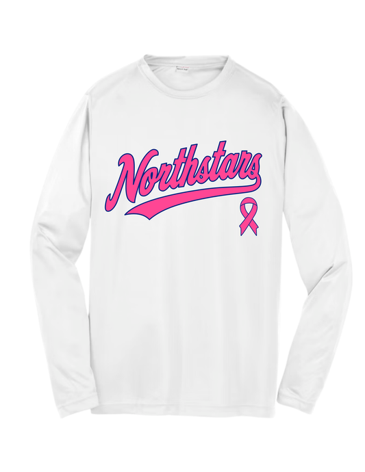 Northstars Performance Long Sleeve Tee - Youth - Breast Cancer Awareness