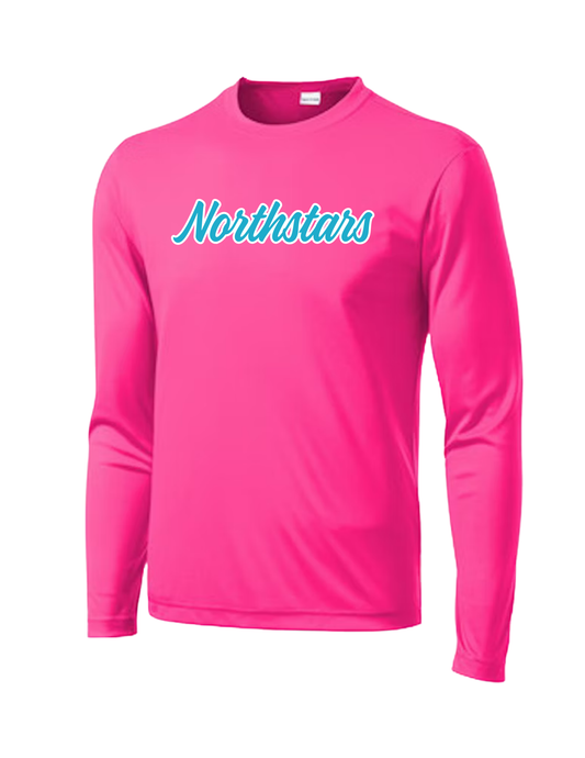 Northstars Pink & Teal Performance Long Sleeve Tee