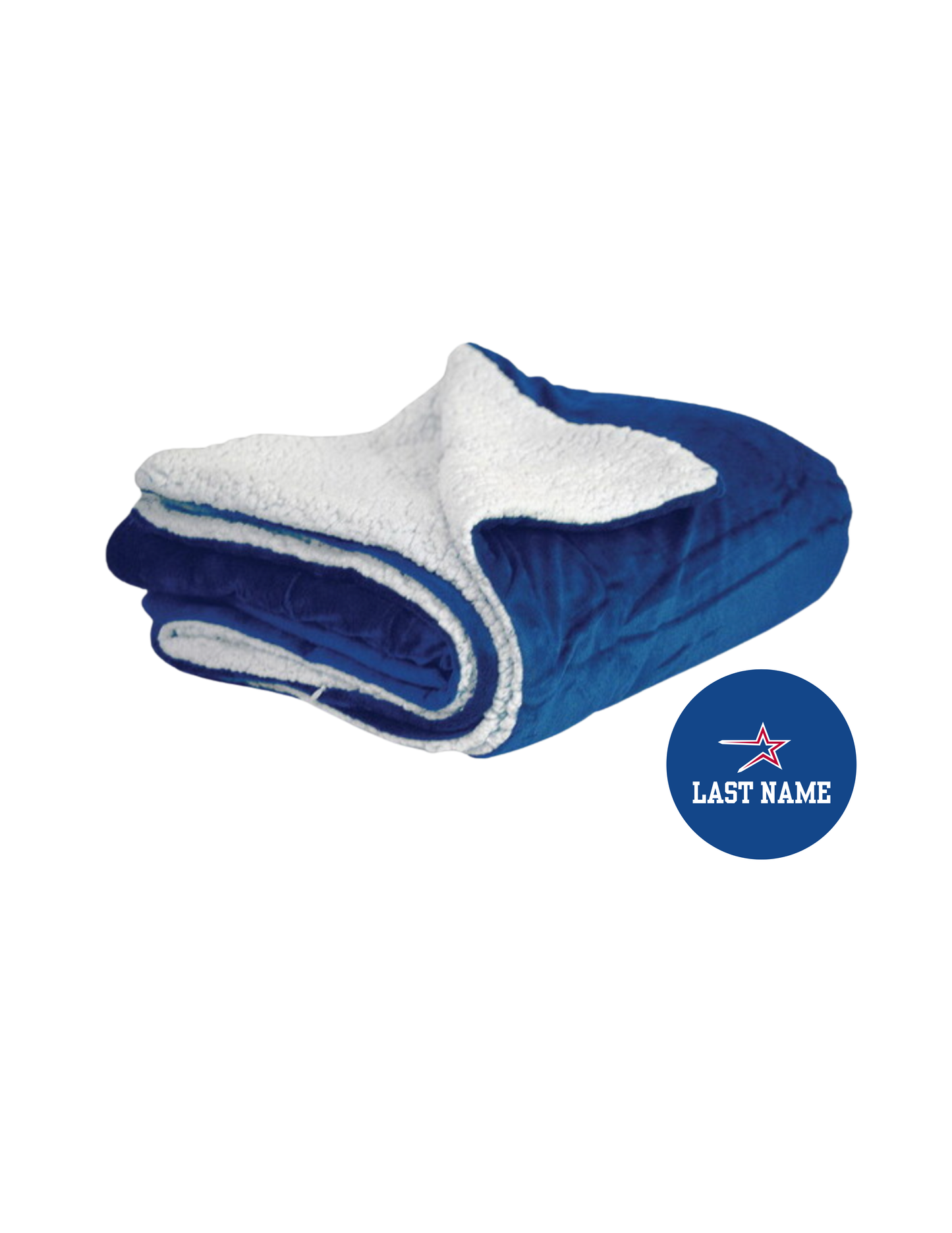 Northstars Oversized Sherpa Mink Blanket - Embroidered