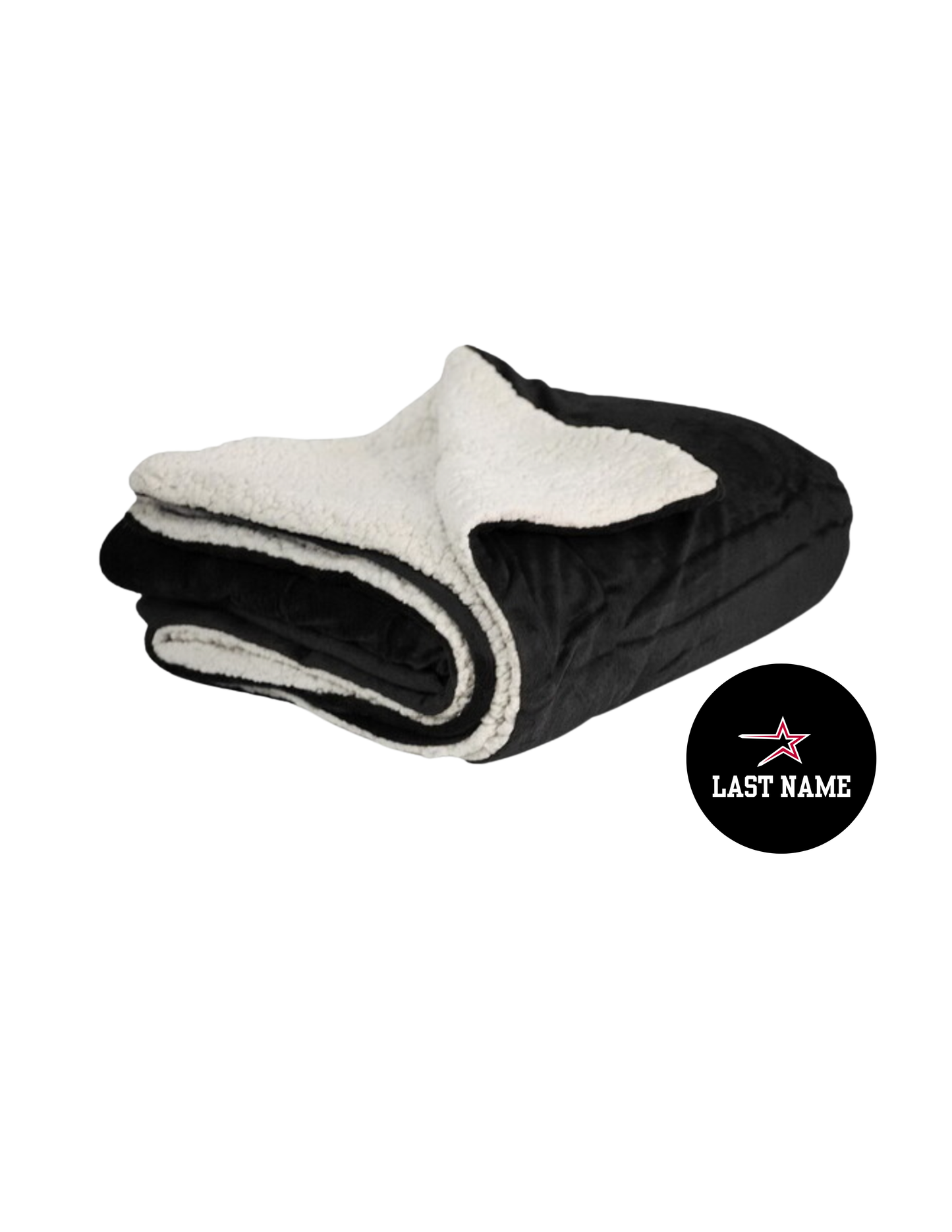 Northstars Oversized Sherpa Mink Blanket - Embroidered
