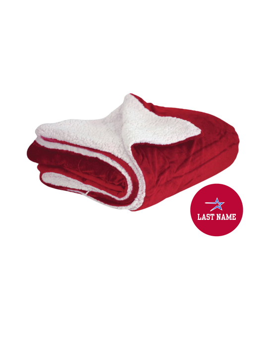 Northstars Oversized Sherpa Mink Blanket - Embroidered