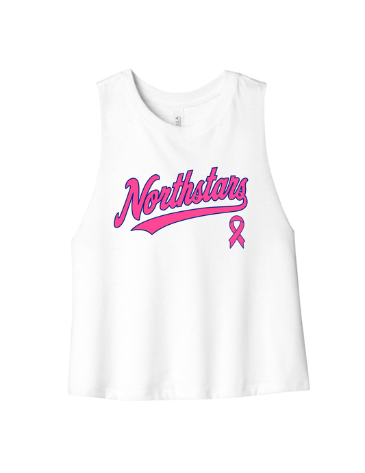 Northstars Racerback Cropped Tank Top - Breast Cancer Awareness