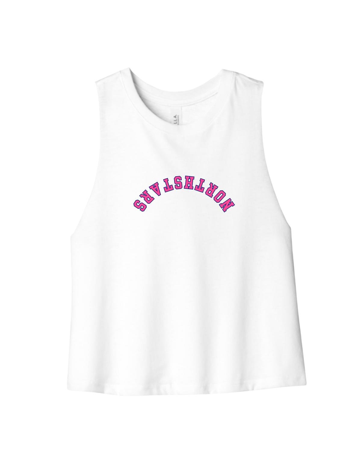 Northstars Racerback Cropped Tank Top - Pink & Blue