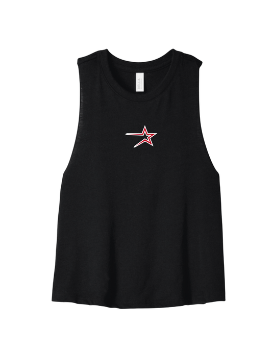 Northstars Racerback Cropped Tank Top - Embroidered