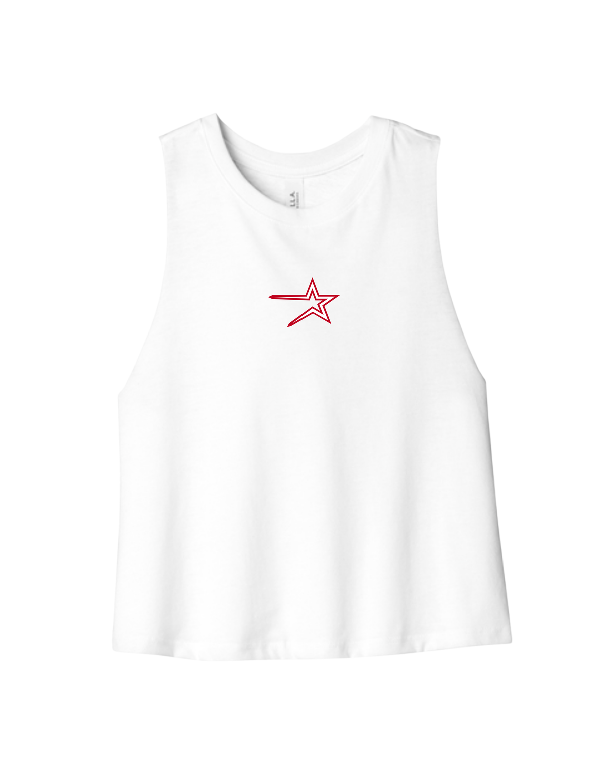 Northstars Racerback Cropped Tank Top - Embroidered