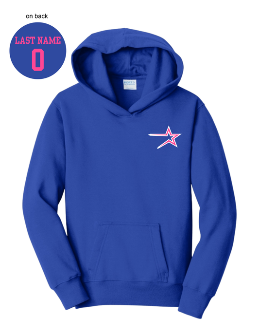 Northstars Youth Hoodie - Embroidered - Pink & Blue