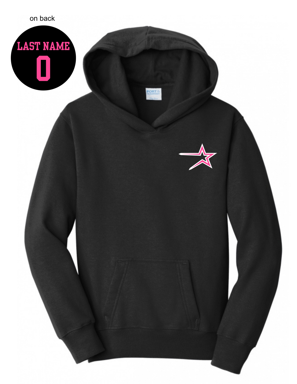 Northstars Youth Hoodie - Embroidered - Pink & Blue
